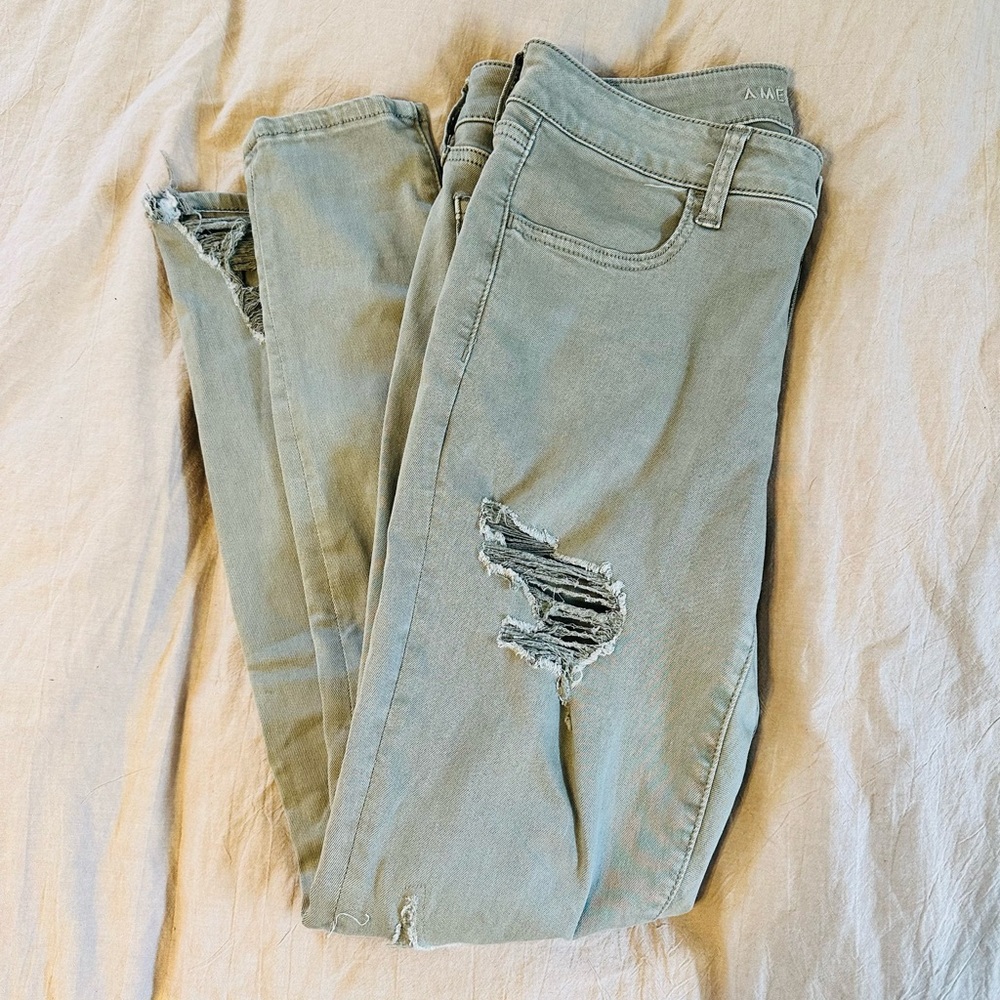 Distressed American Eagle Jeans